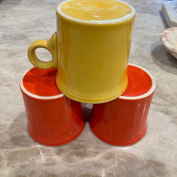 Fiesta coffee mug Persimmon orange set of two - Picture 7 of 8